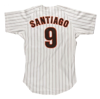 1990 Benito Santiago Signed & Game Worn San Diego Padres Home Jersey